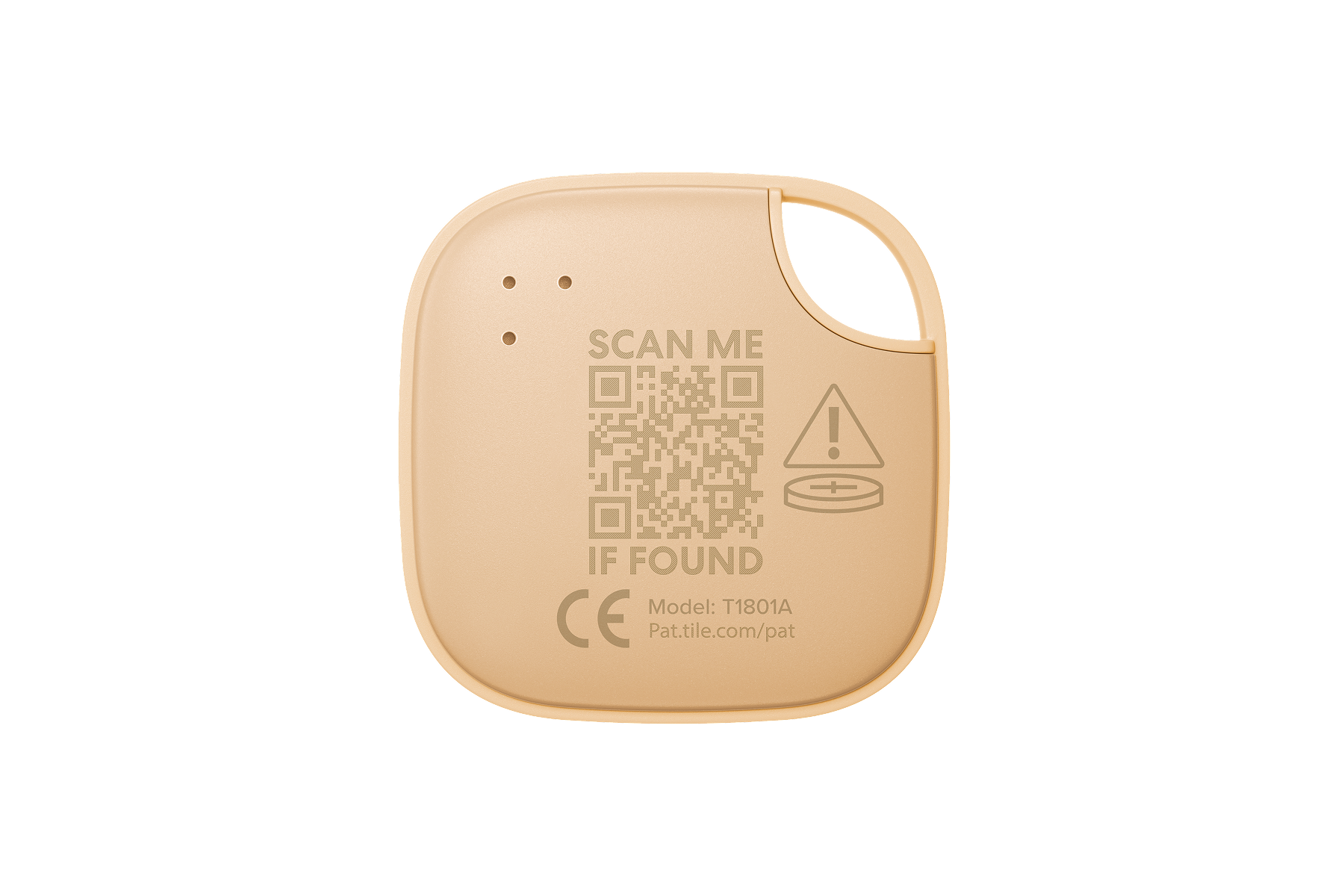 A back-facing image of a Life360 Tile - Clay