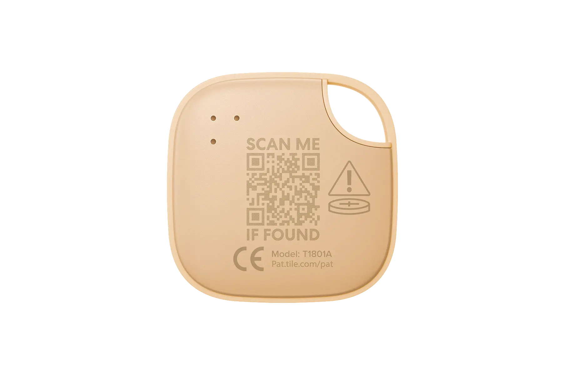 A back-facing image of a Life360 Tile - Clay