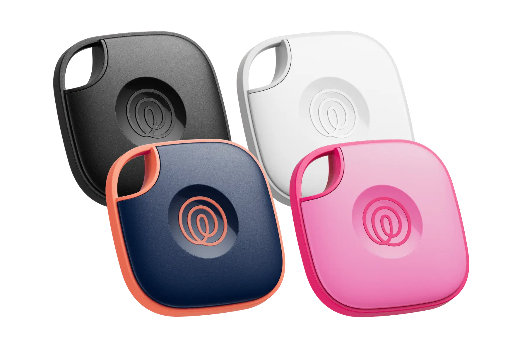 A profile image of a Life360 Tile 4pk - Navy Blaze, Pink Punch, Black and White