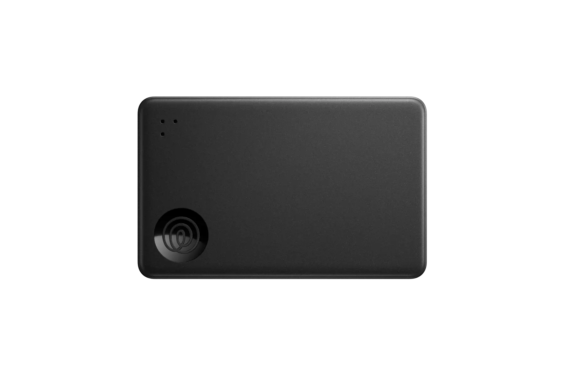 A front-facing image of a Life360 Tile Slim - Black