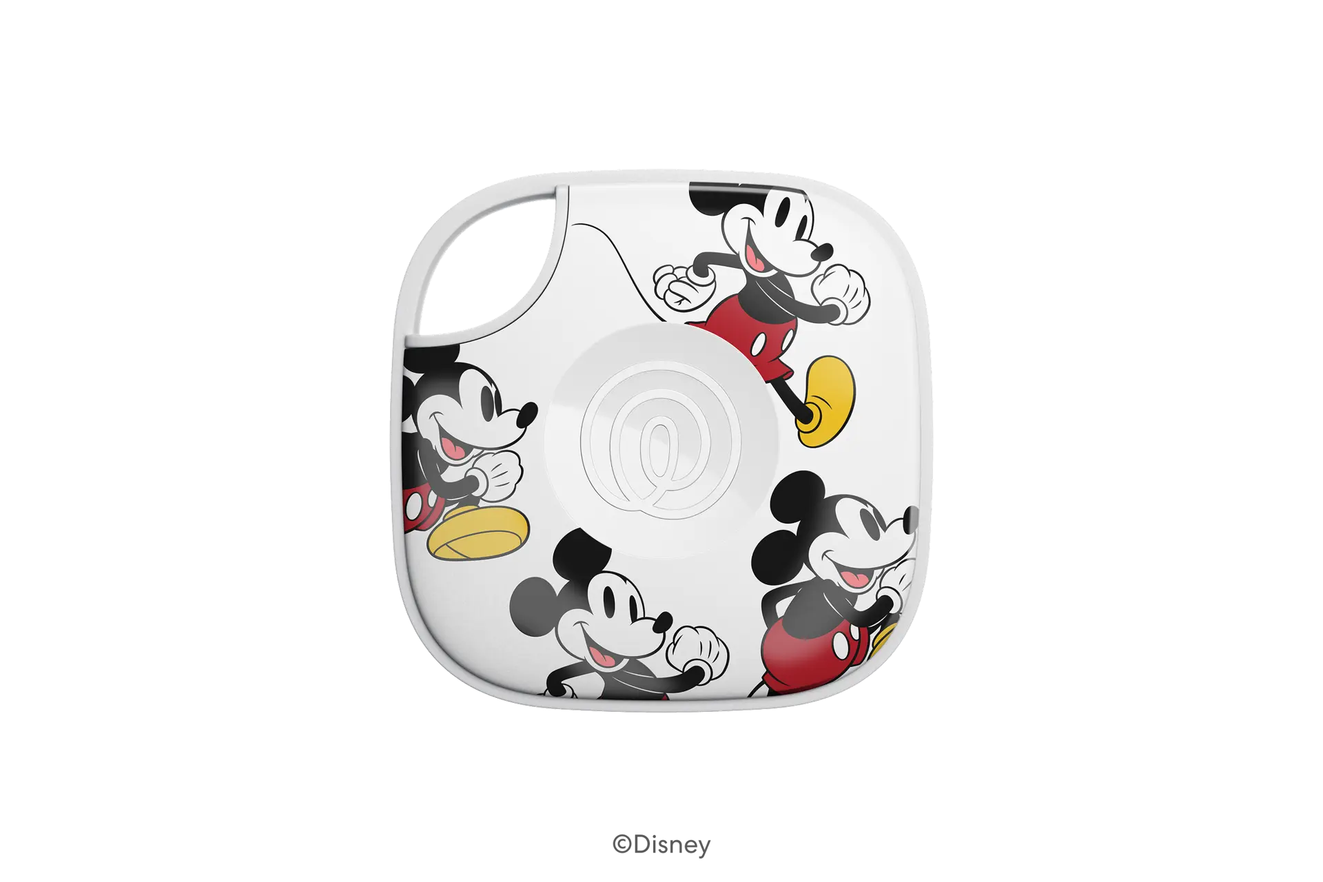 A front-facing image of a Life360 Tile - Mickey Mouse