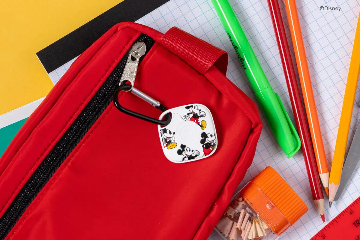Image of Tile - Mickey Mouse on red pencil pouch