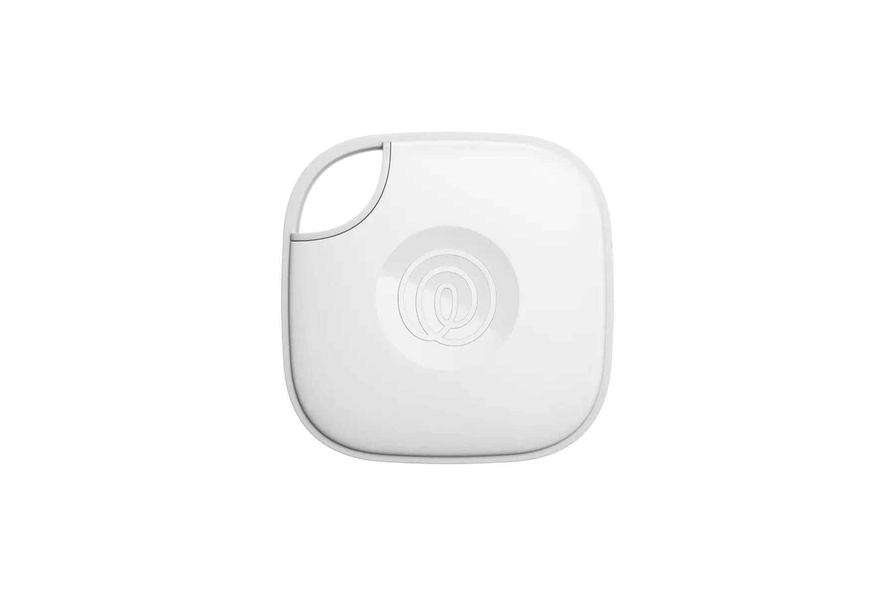 A front-facing image of a Life360 Tile - White