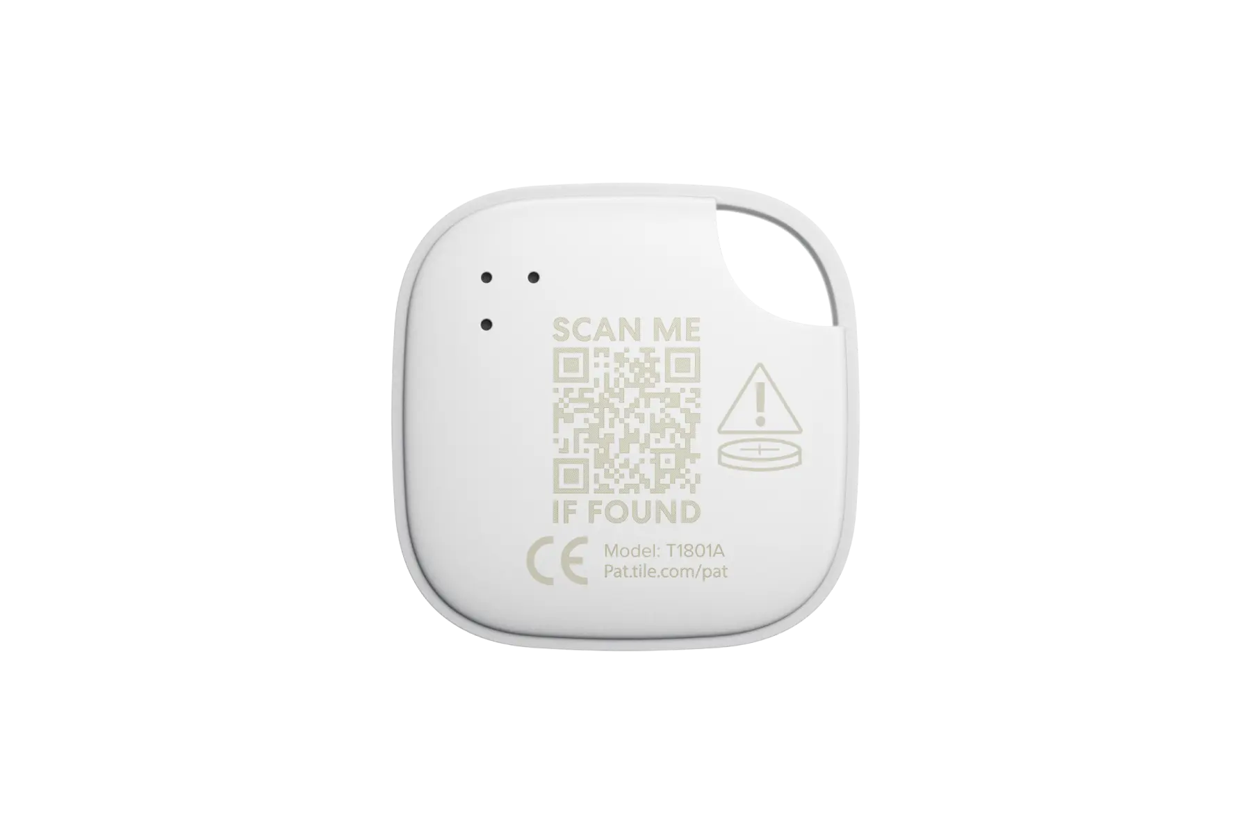 A back-facing image of a Life360 Tile - White