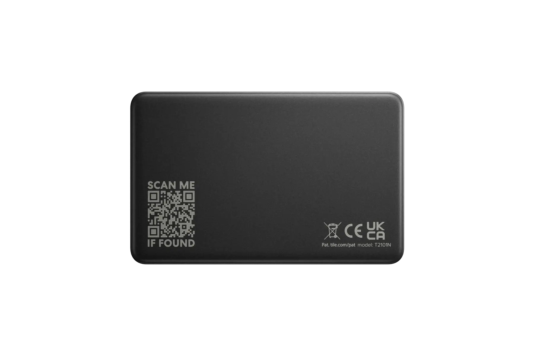 A back-facing image of a Life360 Tile Slim - Black