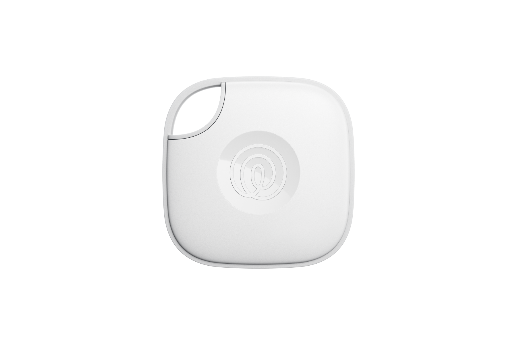 A front-facing image of a Life360 Tile - White