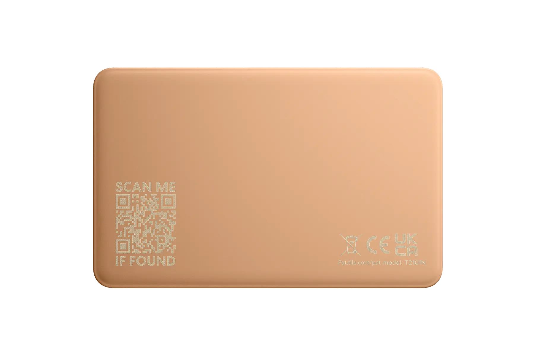 A back-facing image of a Life360 Tile Slim - Clay