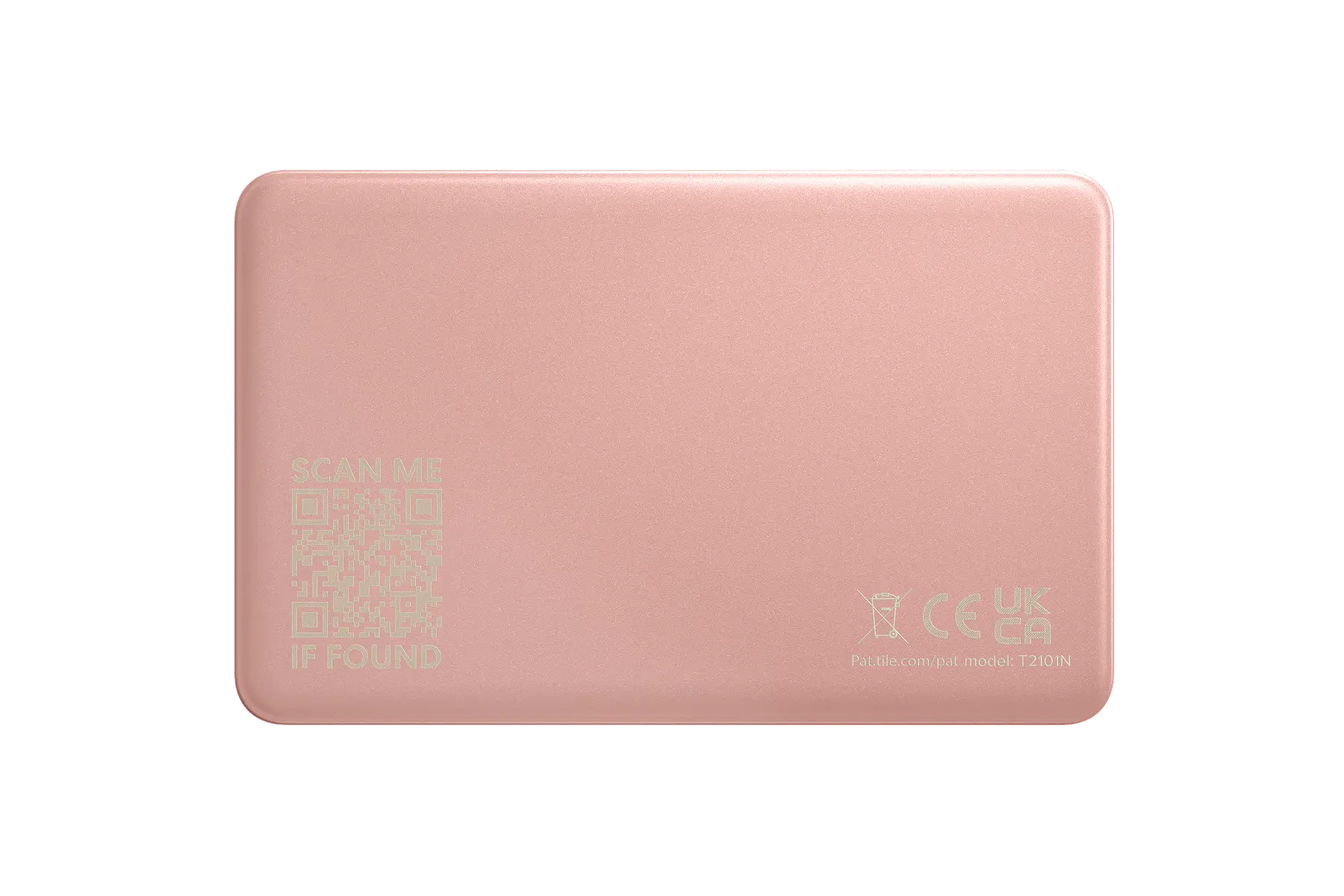 A back-facing image of a Life360 Tile Slim - Blush