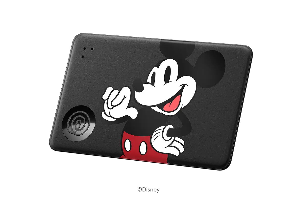 Profile of a Life360 Tile Slim Mickey Mouse
