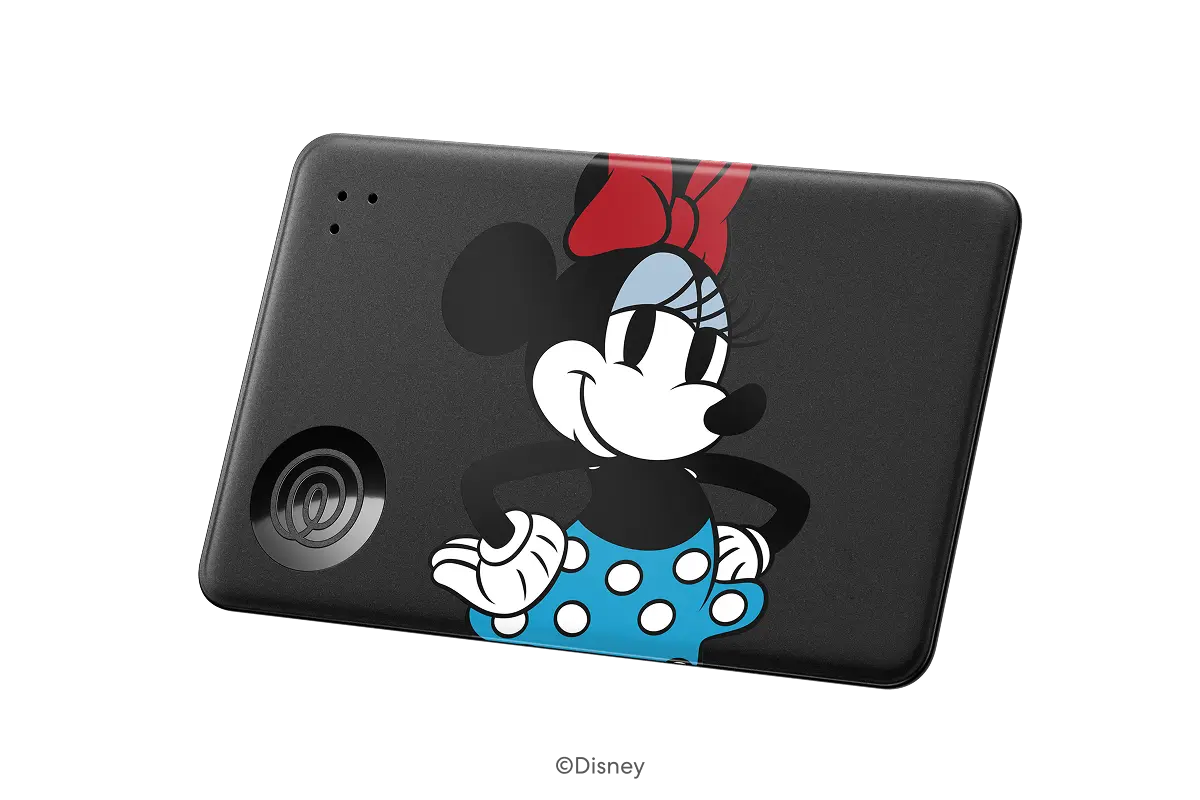 Profile of a Life360 Tile Slim Minnie Mouse