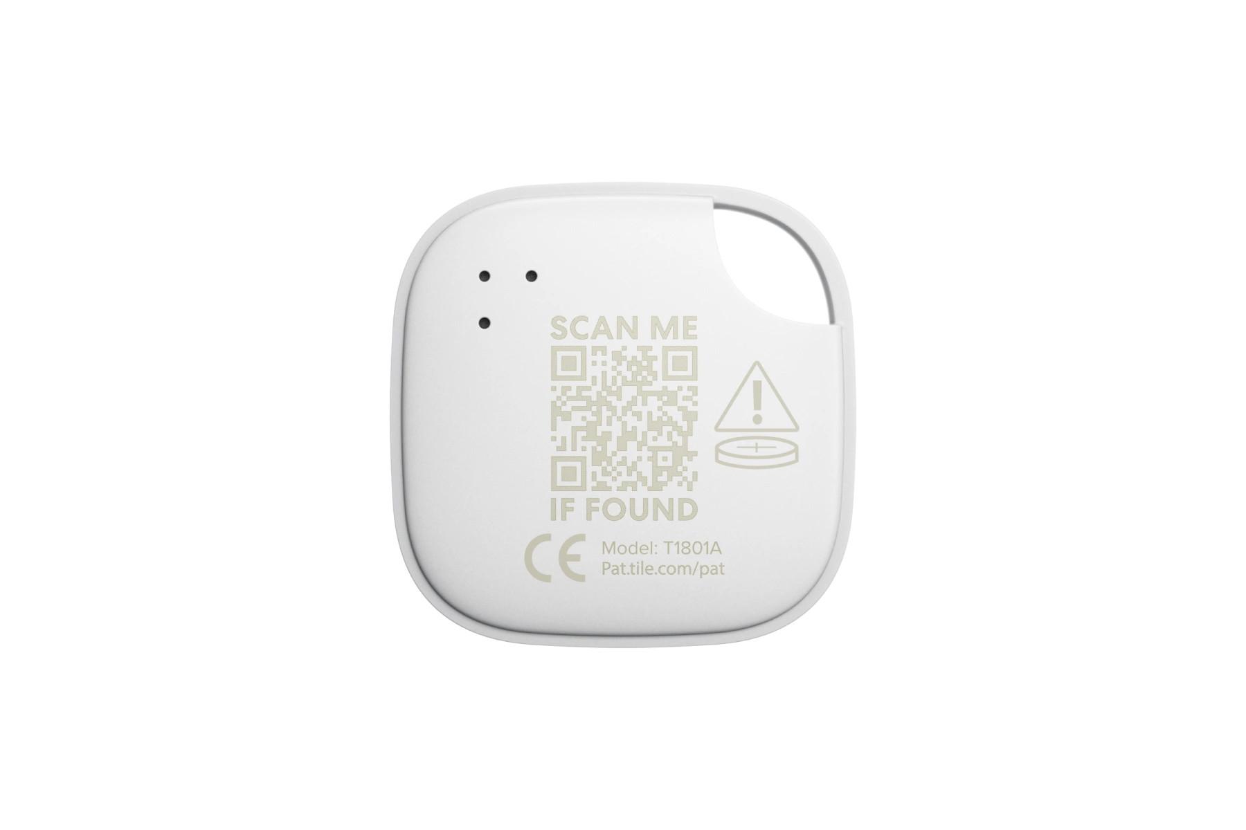 A back-facing image of a Life360 Tile - White