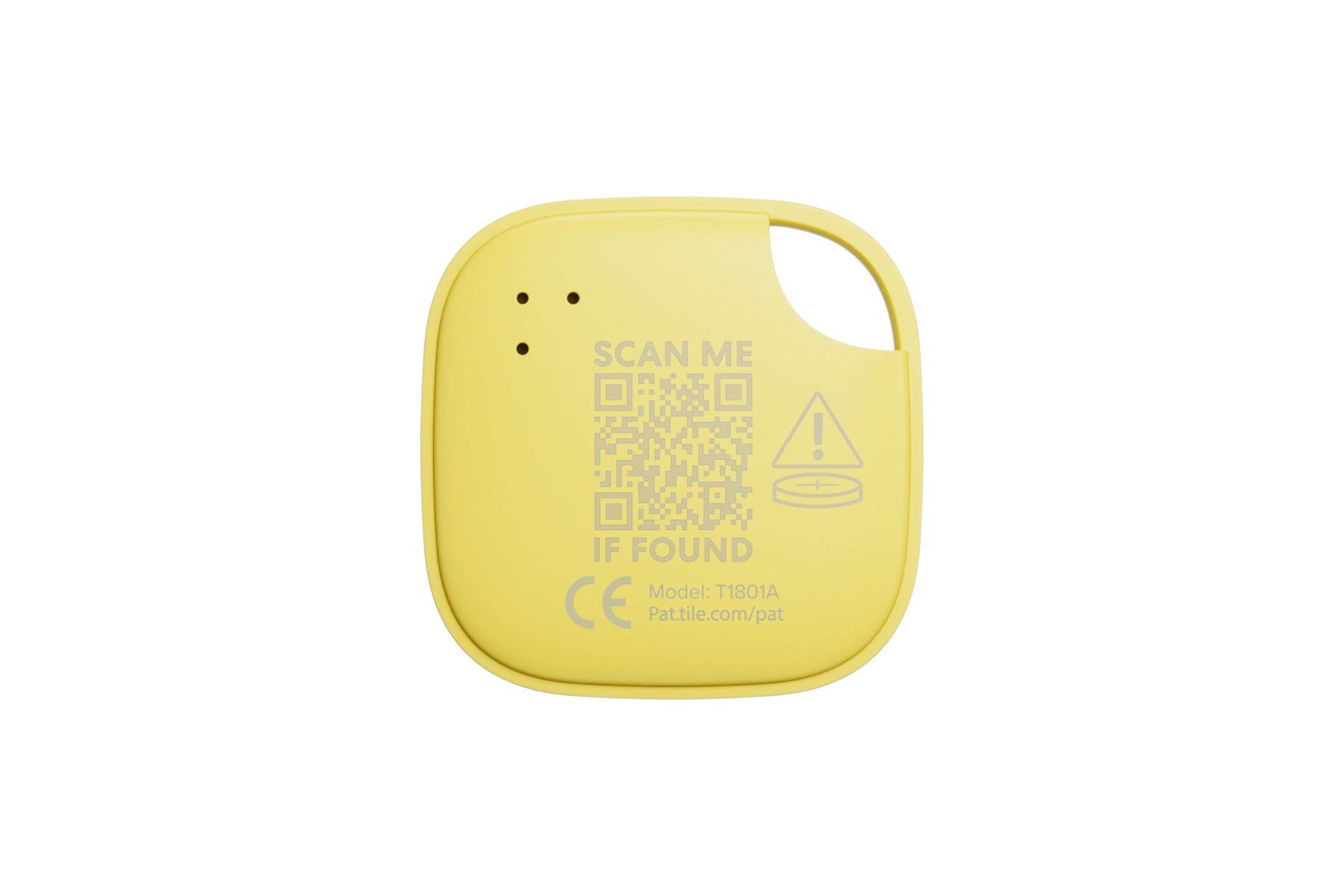 A back-facing image of a Life360 Tile - Aqua Lemon