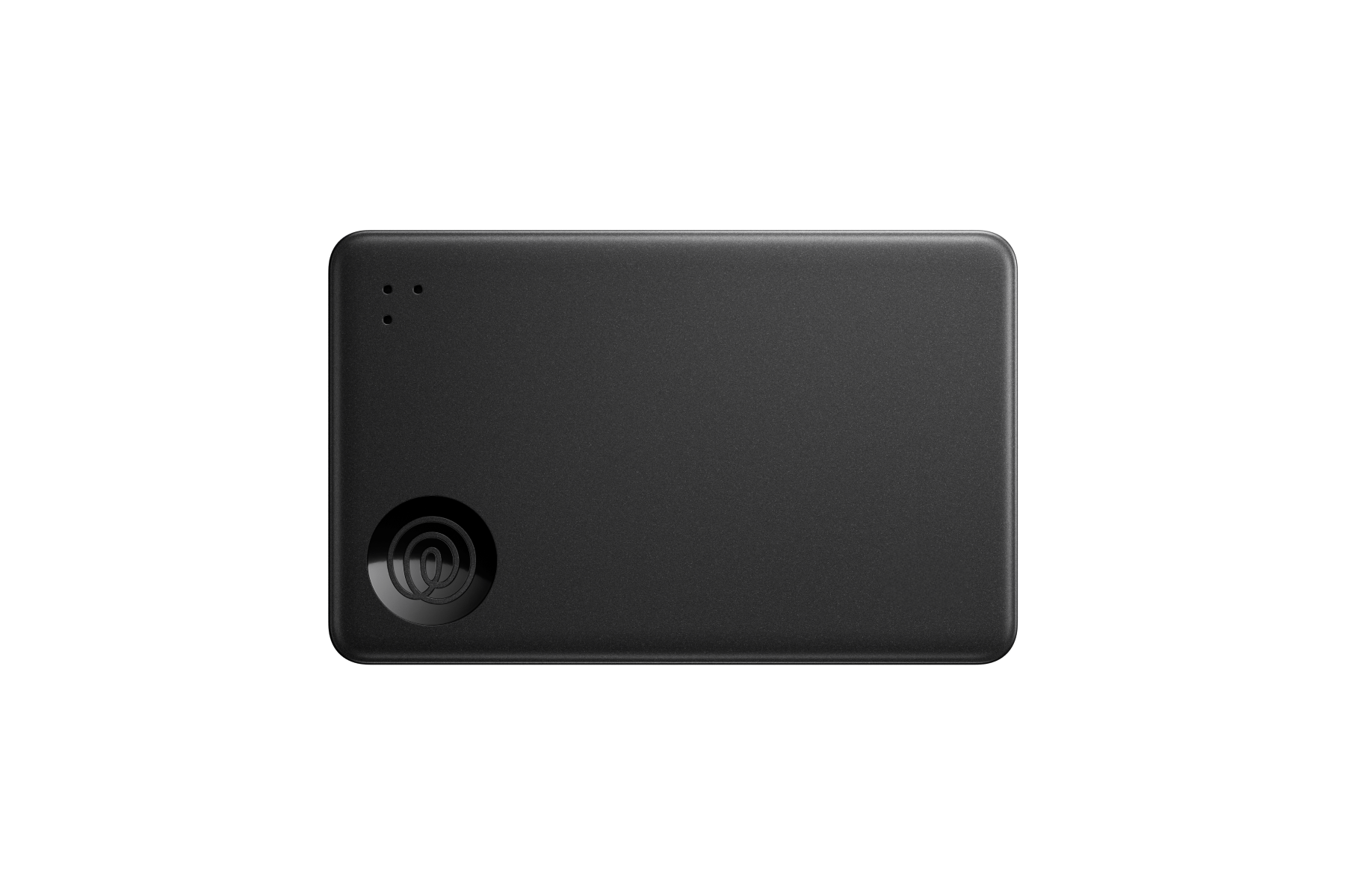 A front-facing image of a Life360 Tile Slim - Black