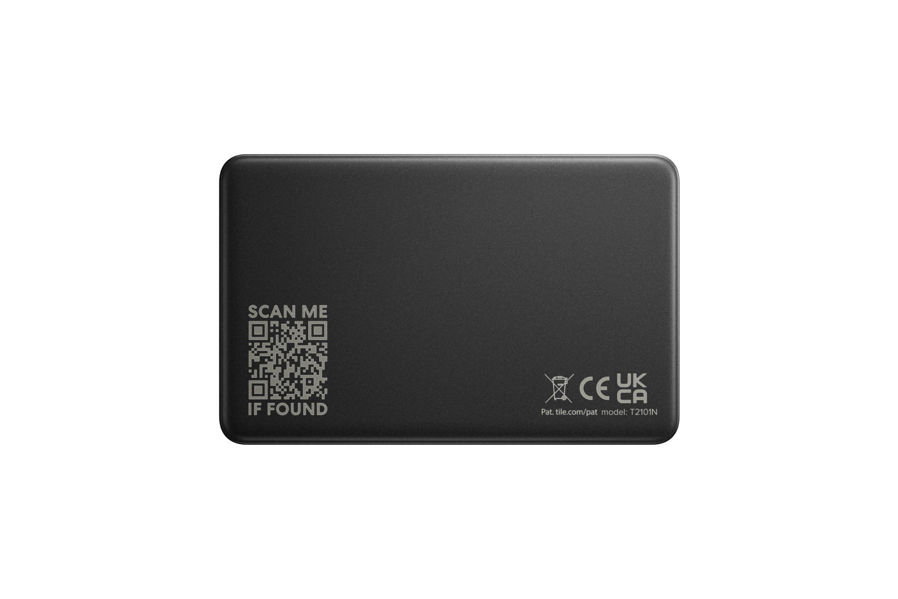 A back-facing image of a Life360 Tile Slim - Black