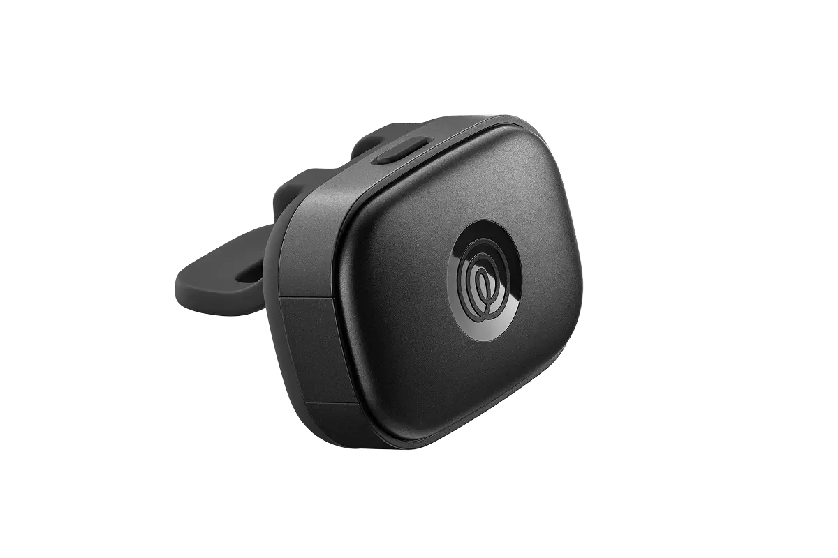 Image of angled Side of Black GPS Tracker