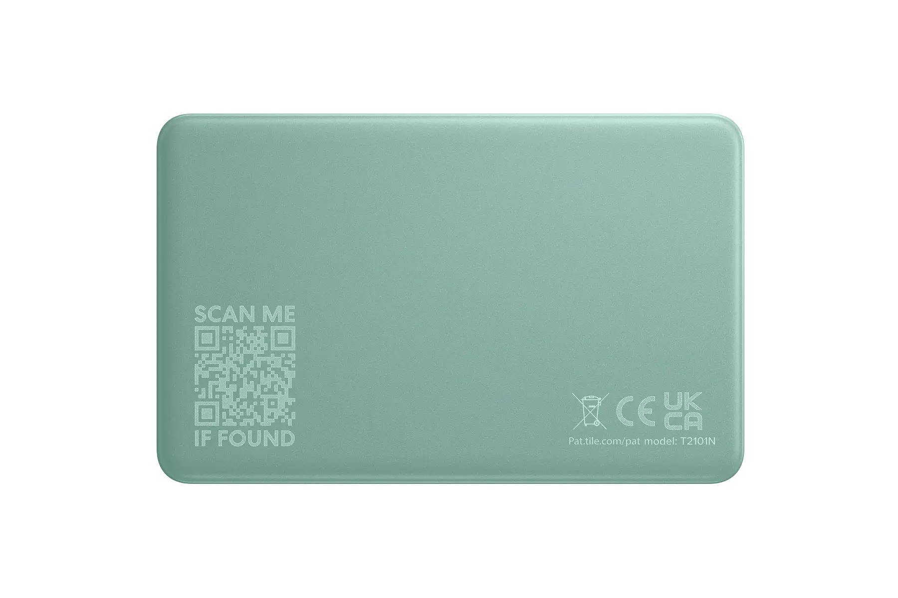 A back-facing image of a Life360 Tile Slim - Seaglass