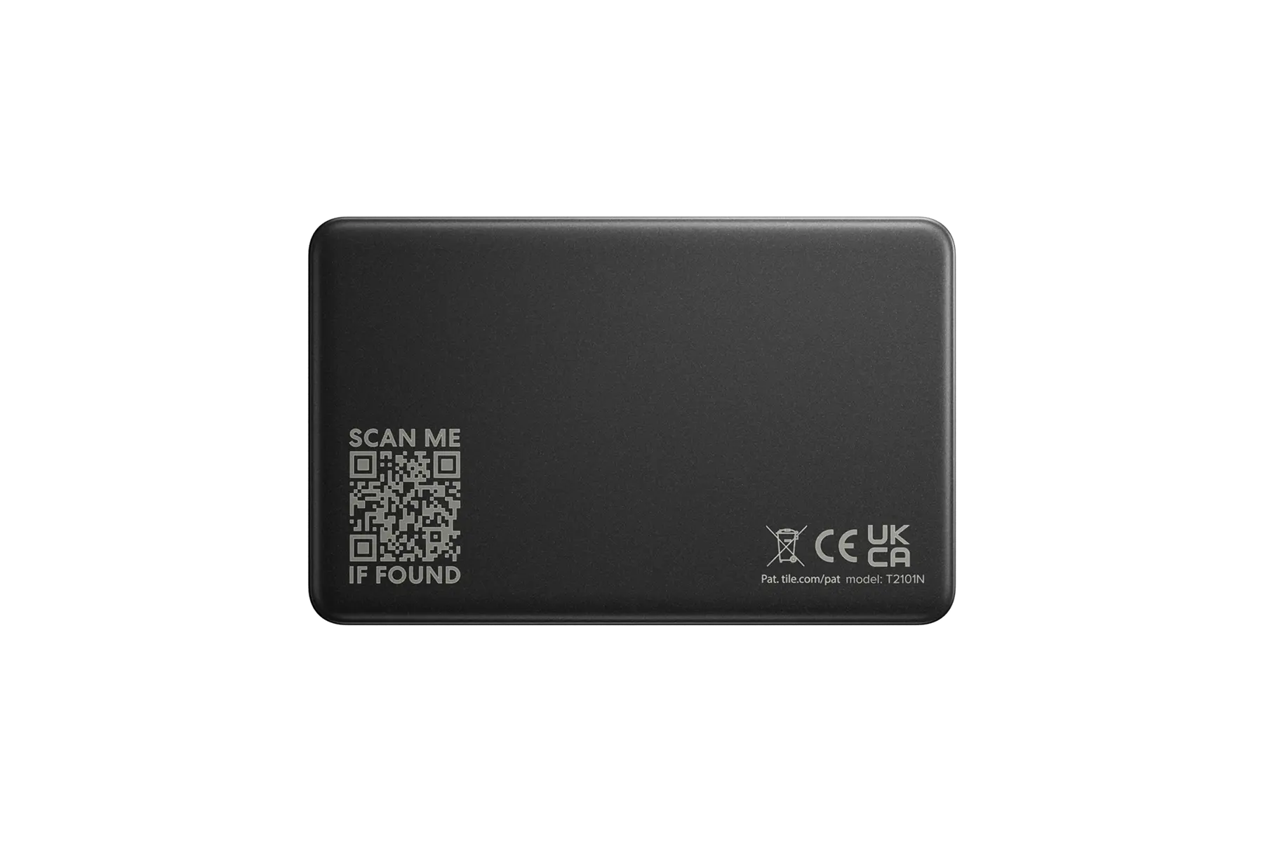 A back-facing image of a Life360 Tile Slim - Black