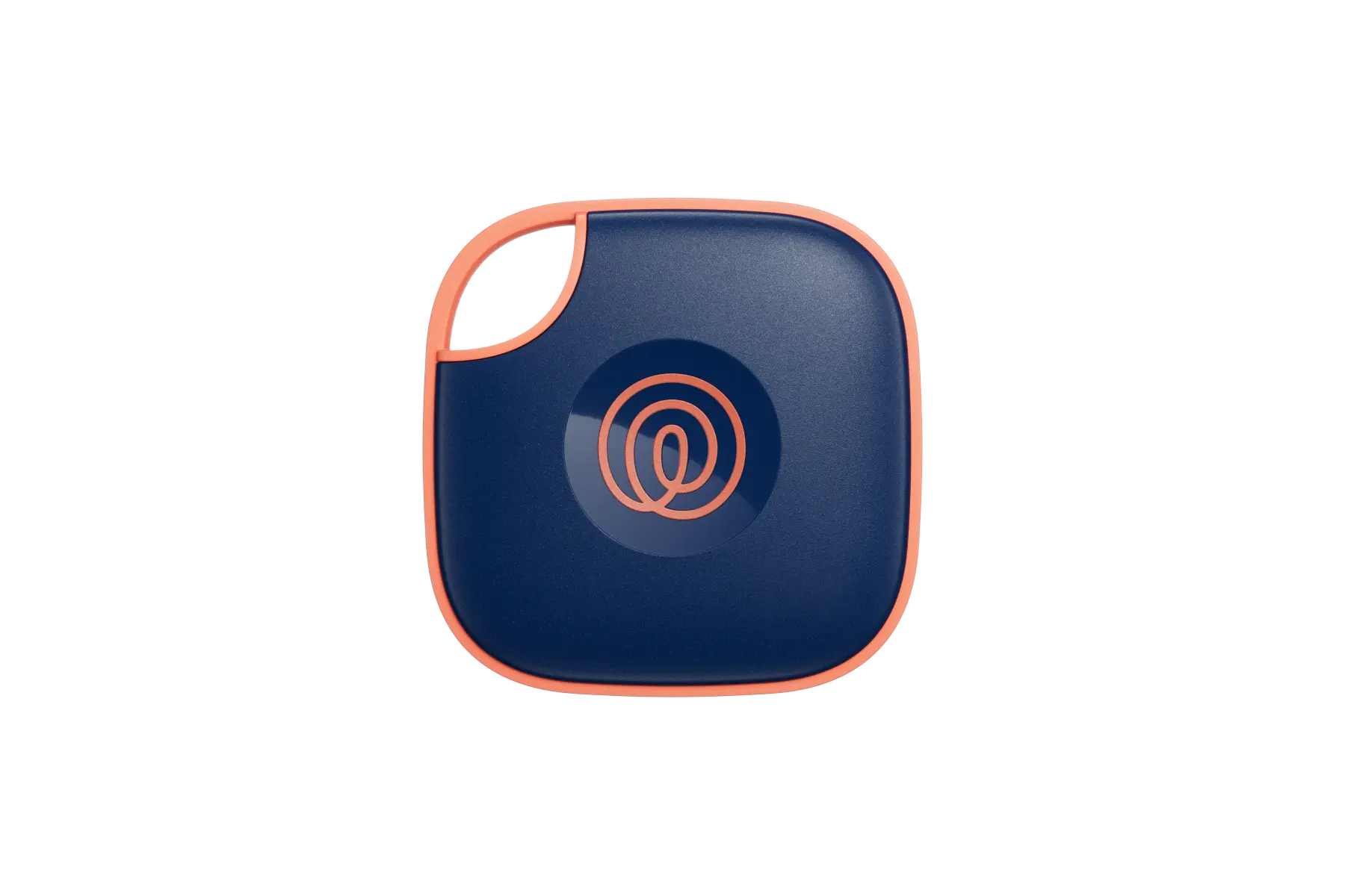 A front-facing image of a Life360 Tile - Navy Blaze