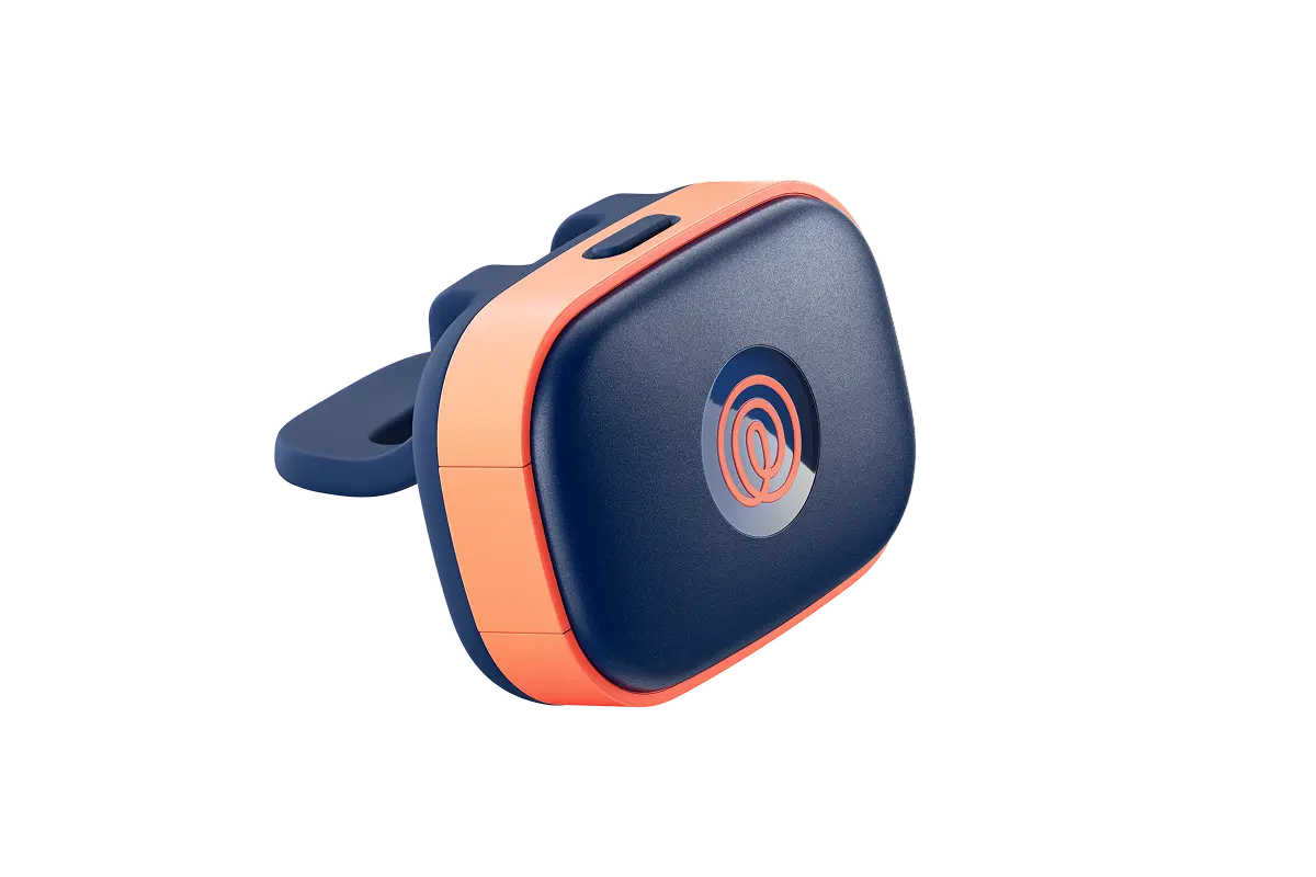 Image of Angled View of Navy Blaze GPS Tracker
