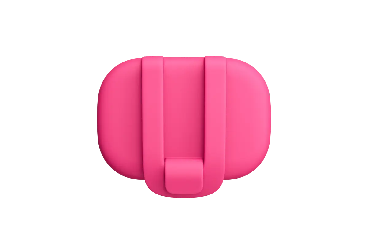Image of Back of Pink Punch GPS Tracker with clip