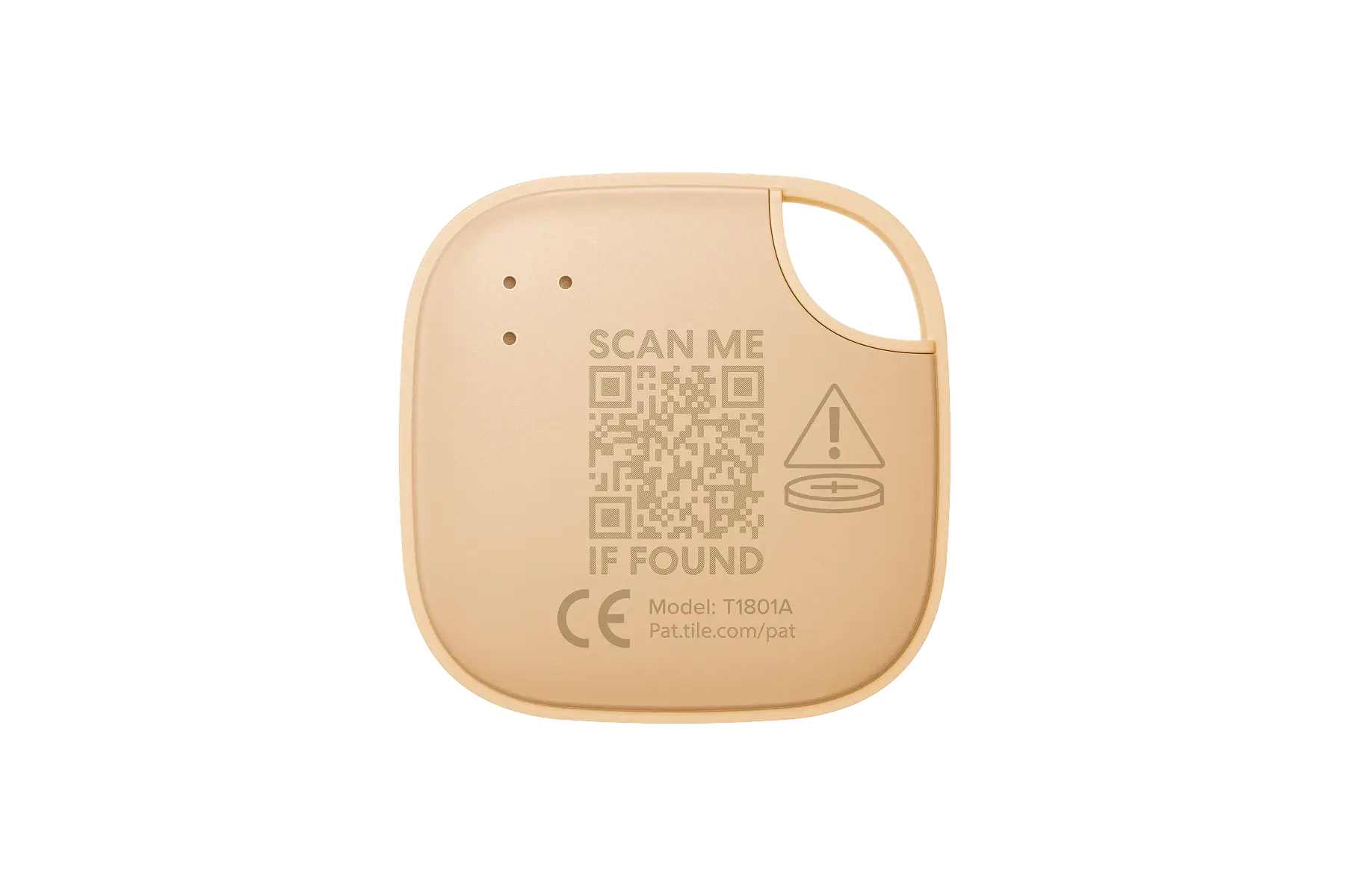 A back-facing image of a Life360 Tile - Clay