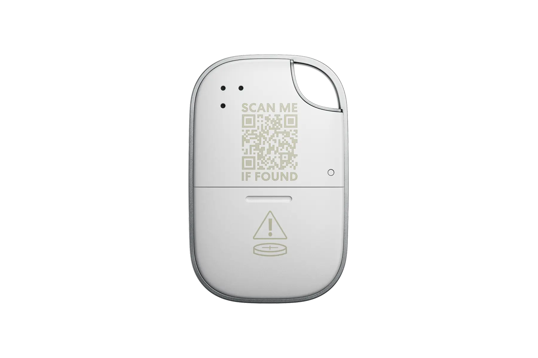 A back-facing image of a Life360 Tile Pro- White