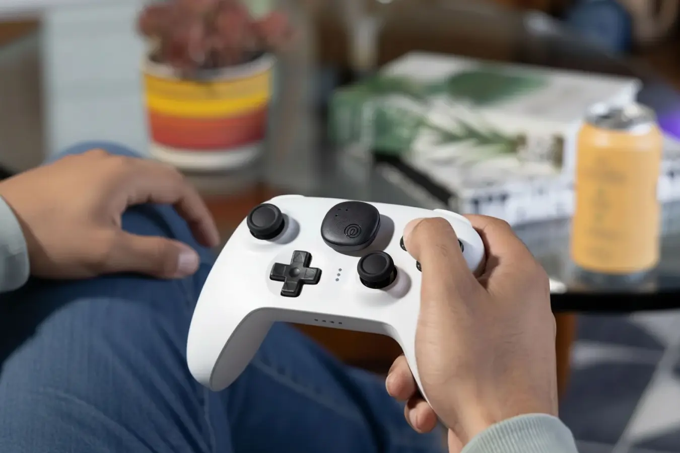 Image of Tile Sticker- Black on a white video game controller