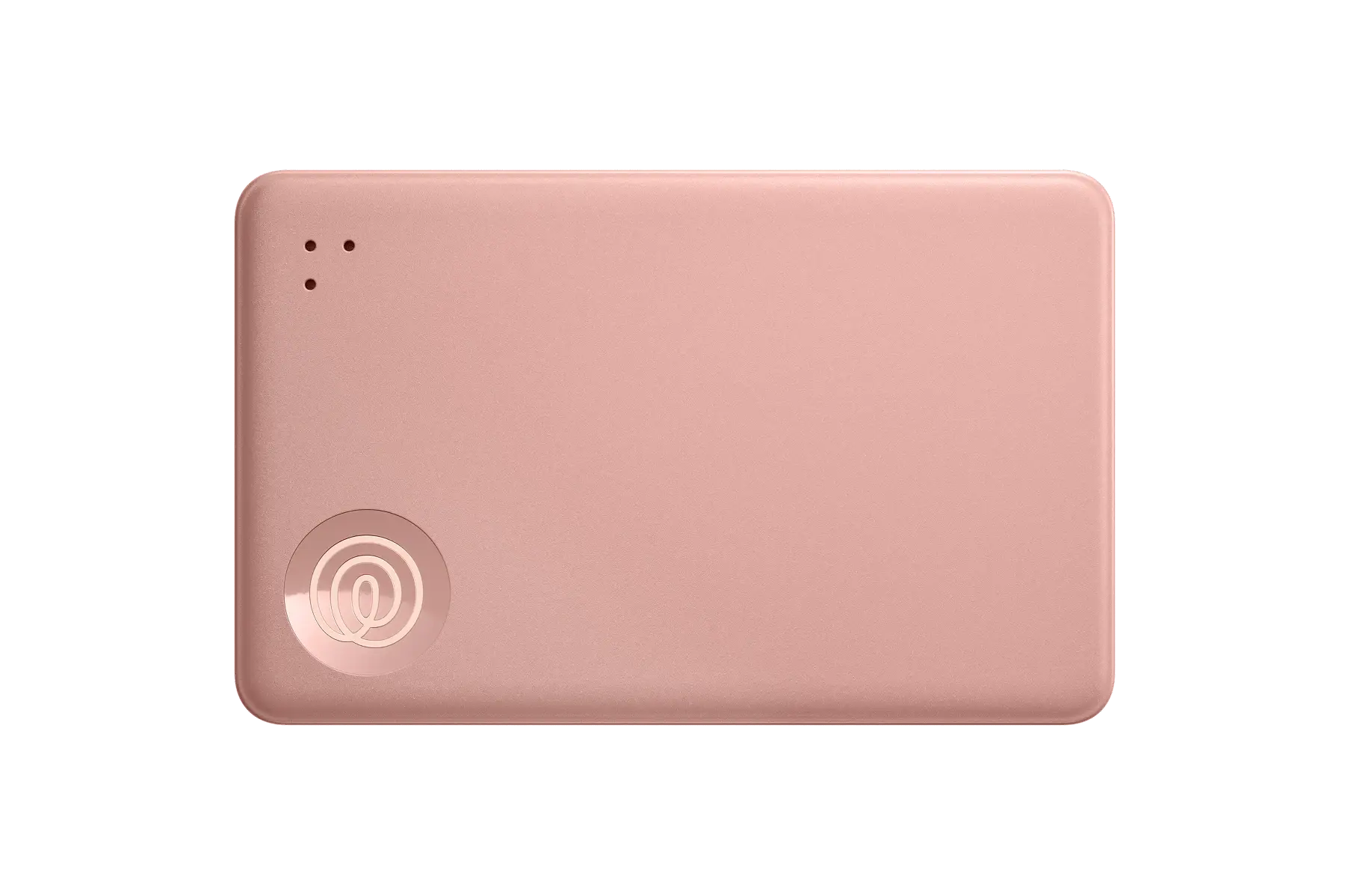 A front-facing image of a Life360 Tile Slim - Blush
