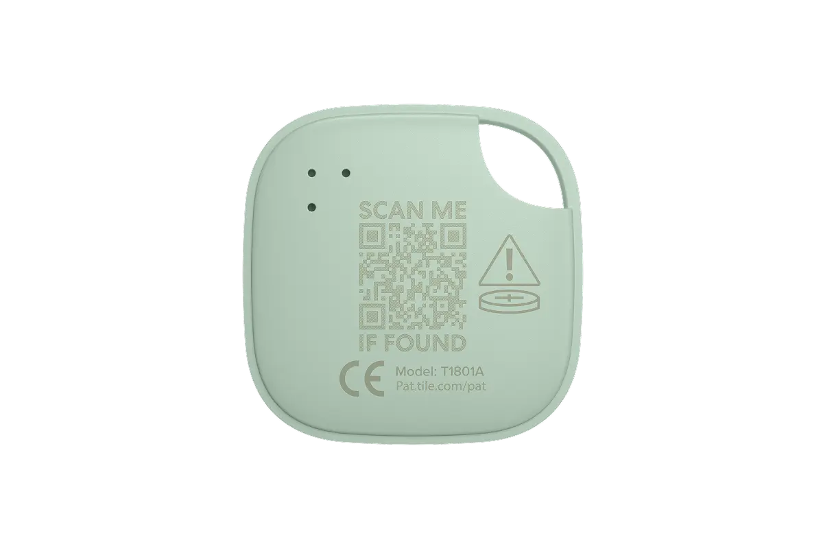 A back-facing image of a Life360 Tile - Seaglass