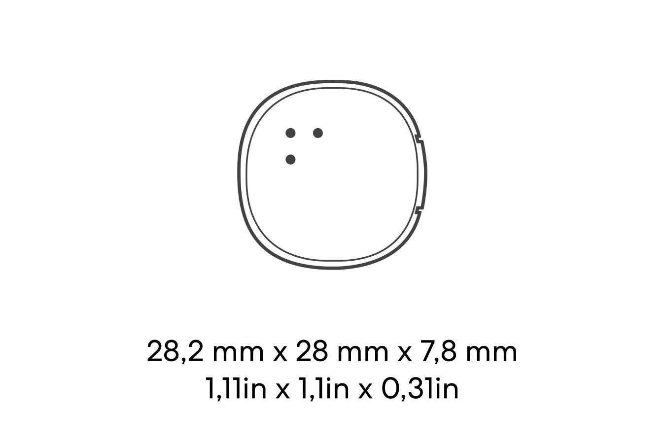 Dimensions of a Life360 Tile Sticker