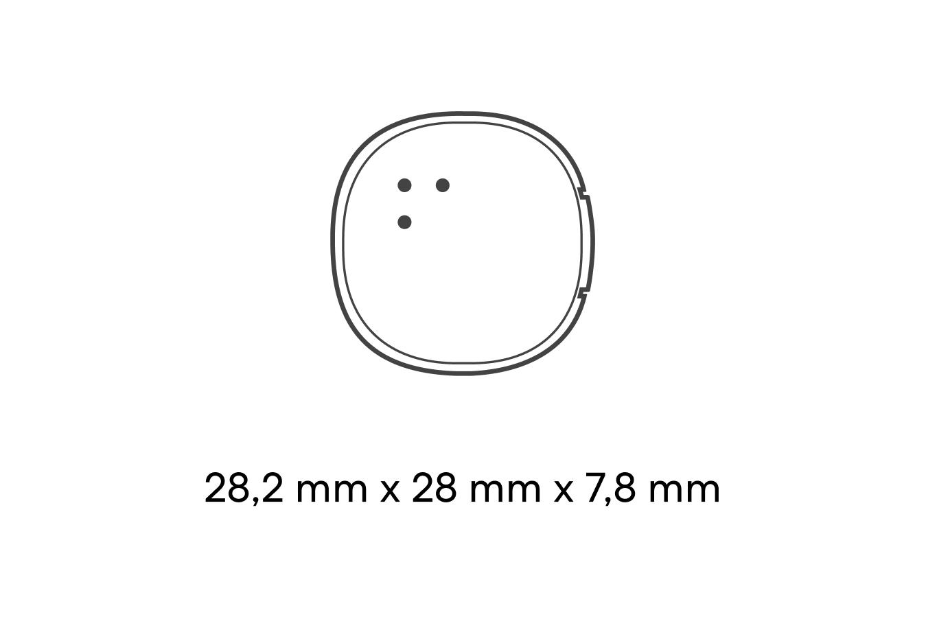 Dimensions of a Life360 Tile Sticker
