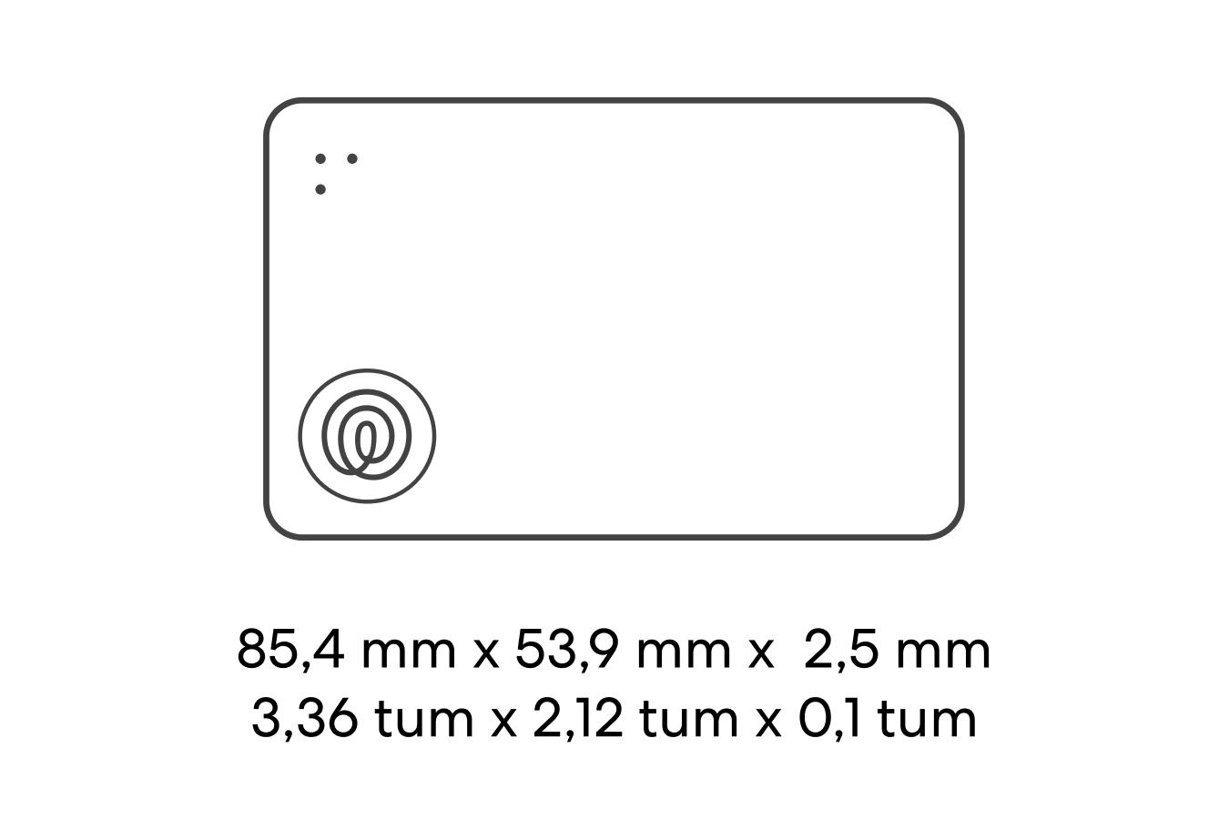 Dimensions of a Life360 Tile Slim
