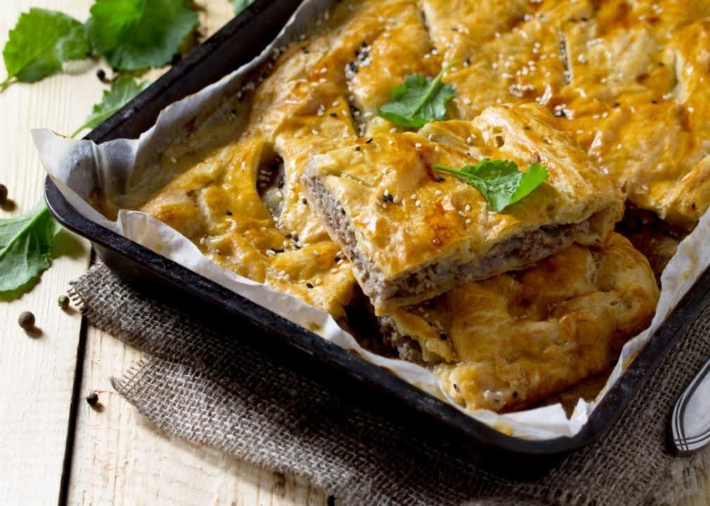tray of meat pie