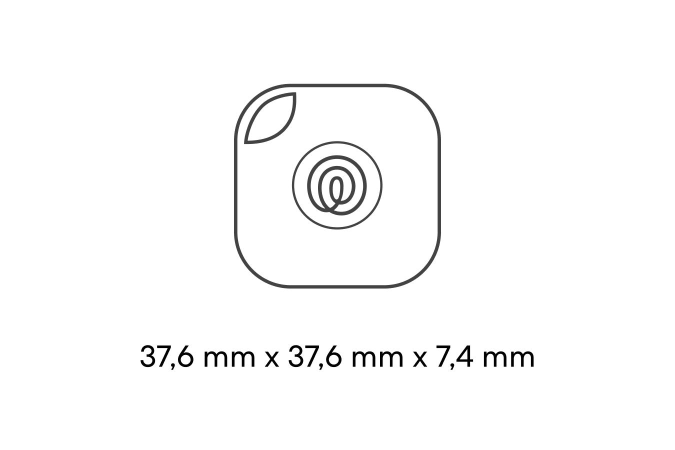 Dimensions of a Life360 Tile