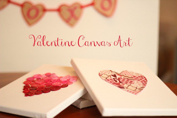 No paint canvas Valentine