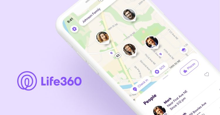 Life360 map on phone