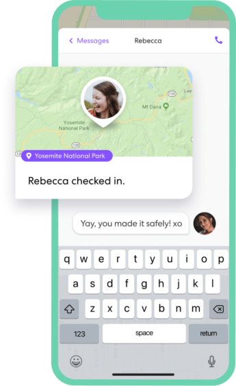 Life360 app open on smartphone, showcasing the Check In feature