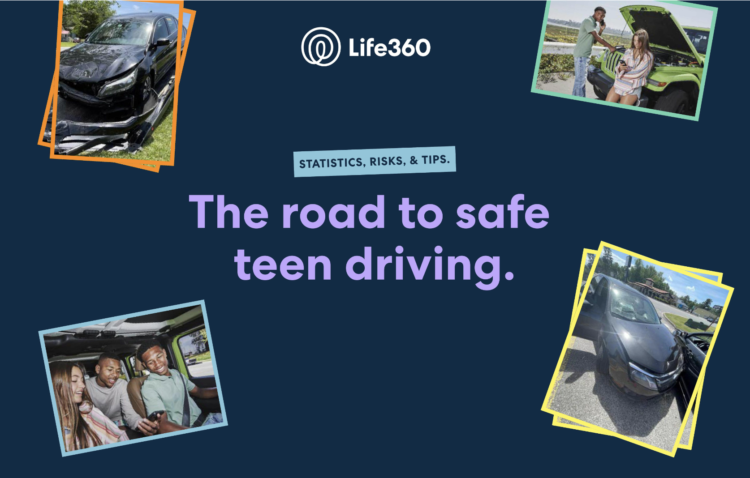 3 car accident pictures and one picture of teens in cars around "Statistics, risk & tips: The road to safe teen driving"