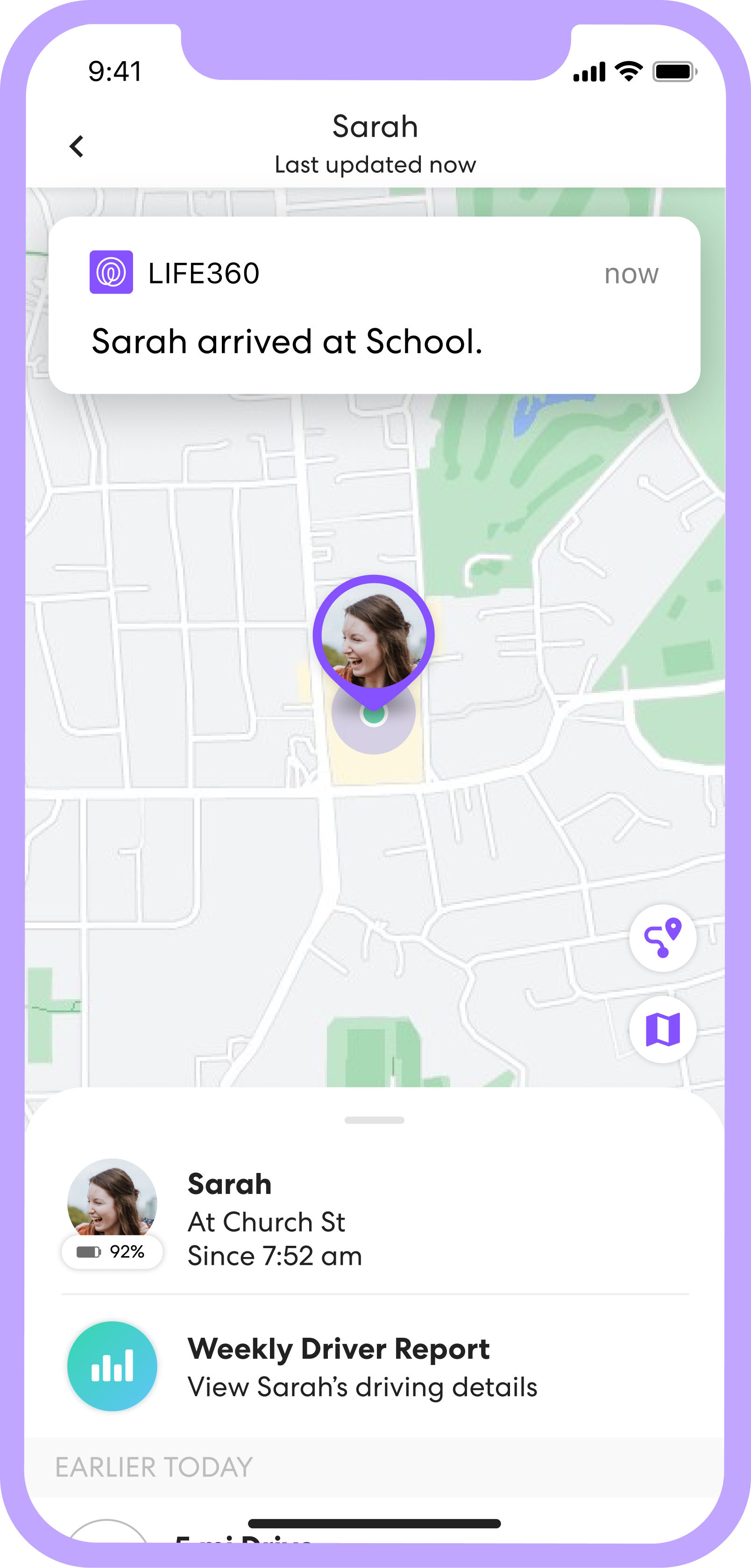 Life360 Place Alert notification on phone